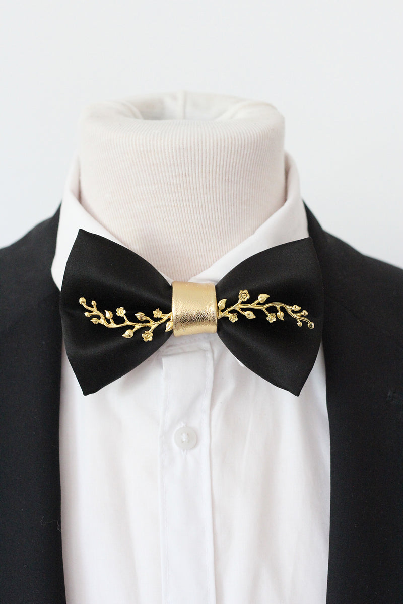 metallic gold bowtie