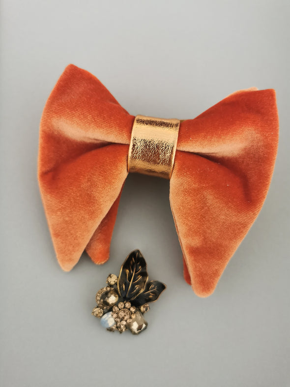 Burnt orange bow ties for men