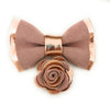 nude and copper rose gold bow tie, tuxedo bowtie, wedding bowtie, bow tie suit