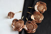 Rose Gold dusty copper rose flower pin, boutonniere for groomsmen men, boys rose gold prom lapel corsage, lapel flower pin, corsage, wedding boutonniere, boho grooms formal attire suit, genuine copper gold leather toddler bowtie, blush pink peach, suspenders set, Nevestica nevestisa design