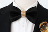 black satin bowtie, formal mens suit bowtie, tom ford bowtie, boutonniere cooper set, boys prom suit bowtie, black tuxedo bowtie