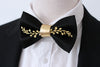 Black and Gold formal suit bow tie