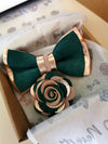 emerald green bow tie, wedding, mens suit, tuxedo bowtie, nude, rose gold 