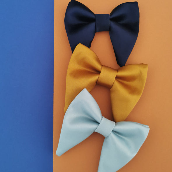 powder blue mens formal big butterfly style bow tie,navy blue satin silk bow tie