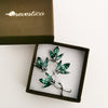 Emerald green lapel flower branch pin, boutonniere wedding, prom, hunters green, brooch, men, elegant, tuxedo, prom