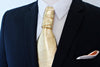leather gold ascot neck tie necktie formal suit attire wedding groomsmen