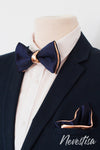 Navy blue and Gold mens satin leather bow tie set, groom groomsmen gift,formal attire, gold wedding bow tie, gold bow tie, boys prom bow tie, Nevestica Nevestisa Europe made quality and unique mens accessories design. 