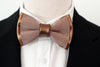Copper bronze nude mens tuxedo bow tie set