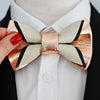 rose gold mens tuxedo suit bow tie set,ivory bowtie and lapel flower, rose gold boutonniere, wedding