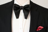 Black satin mens oversized butterfly style tom ford bow tie set for men, wedding black bow tie, formal attire, tuxedo bow tie black satin