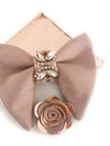 Nude dusty pink rose gold oversized satin bow tie tuxedo set for men